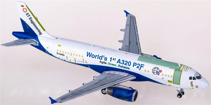 JC Wings House Color Airbus A320P2F D-AAES 1:400 Airplan Diecast Model view 3