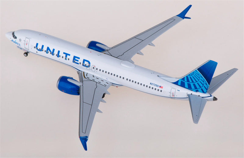 NG Models United Airlines Boeing 737 MAX 8 N27255 1:400 Diecast Model view 2