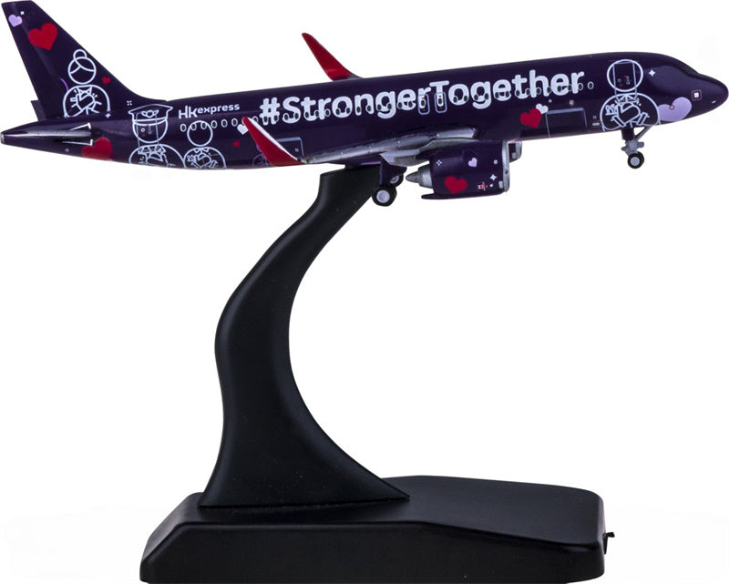 JC Wings HK Express Airbus A320neo StrongerTogether 1:400 Diecast Model view 1