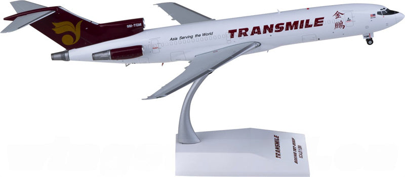 JC Wings Transmile Air Services Boeing 727-200F 9M-TGM 1:200 Diecast Model view 1