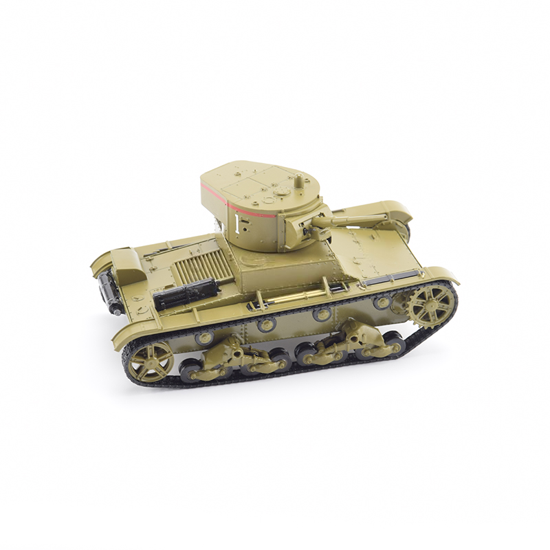 Modimio Soviet Red Army WWII T-26 (1933) Late Type Chinese Soviet Armament Division 1:43 Tank Pre-built Model