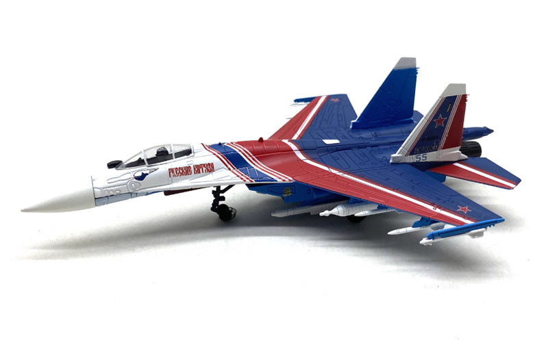 FLOZ Russian Warriors Performance Team Super Flanker SU-35 #55 Performance Aircraft 1:100 Aircraft Pre-built Model