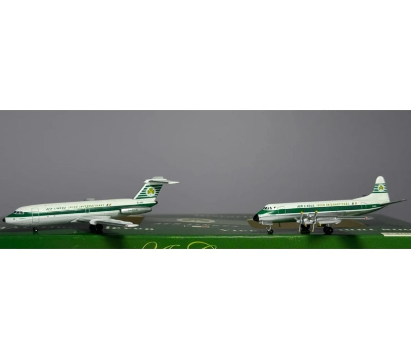 Aeroclassics 1:400 Aer Lingus BAC 1-11 & Vickers Viscount 800 EI-AOE & EI-ANF  DIECAST Model