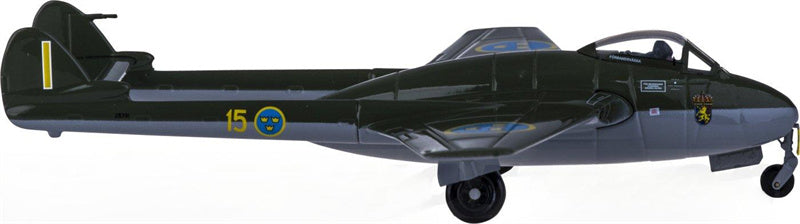 Herpa Swedish Air Force de Havilland Vampire 1:72 Diecast Model view 2
