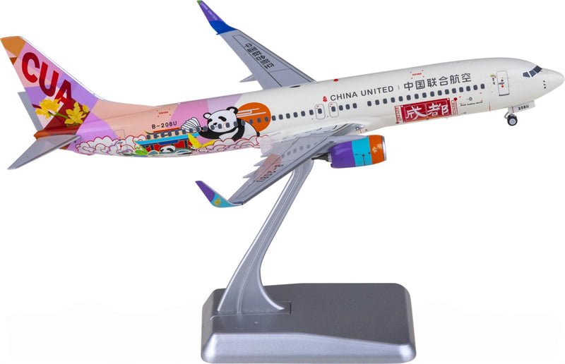NG Models China United Airlines Boeing 737-800 B-208U 1:200 Diecast Model view 1