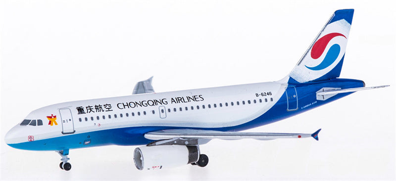 AeroClassics Chongqing Airlines Airbus A319 B-6246 1:400 Diecast Model view 1