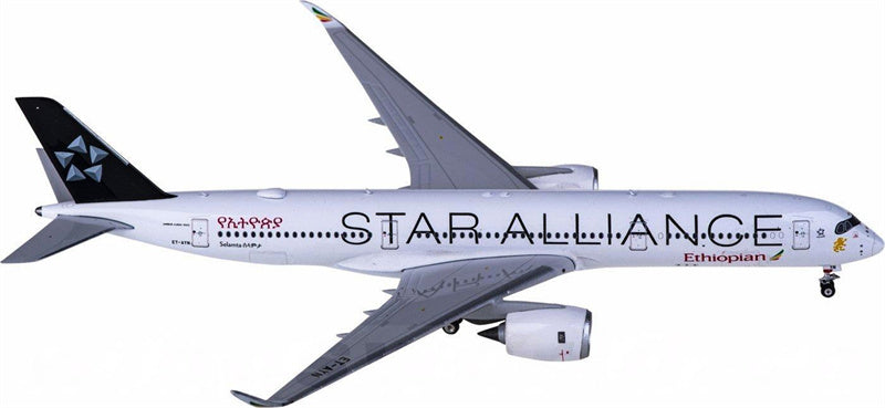 Phoenix Ethiopian Airlines Airbus A350-900 ET-AYN Star Alliance 1:400 Diecast Model view 4