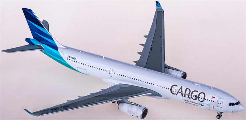 JC Wings Garuda Indonesia Cargo Airbus A330-300 PK-GPA 1:400 Diecast Model view 1