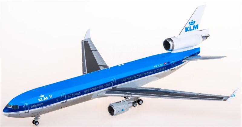 SQ Wings KLM ロイヤル・ダッチ・エアラインズ マクドネル・ダグラス MD-11 PH-KCA 1:200 航空機組み立て済み模型ディスプレイ