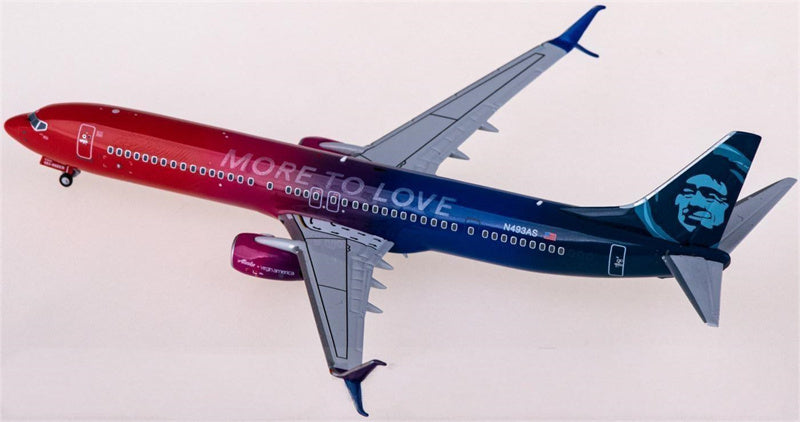 NG Models Alaska Airlines Boeing 737-900ER N493AS 1:400 Diecast Model view 3