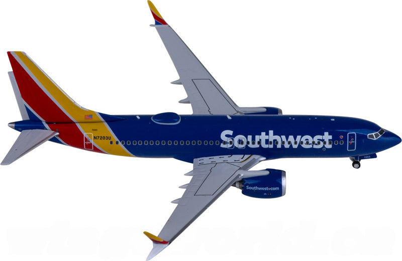 NG Models Southwest Airlines Boeing 737 MAX 7 N7203U 1:400 Diecast Model view 4