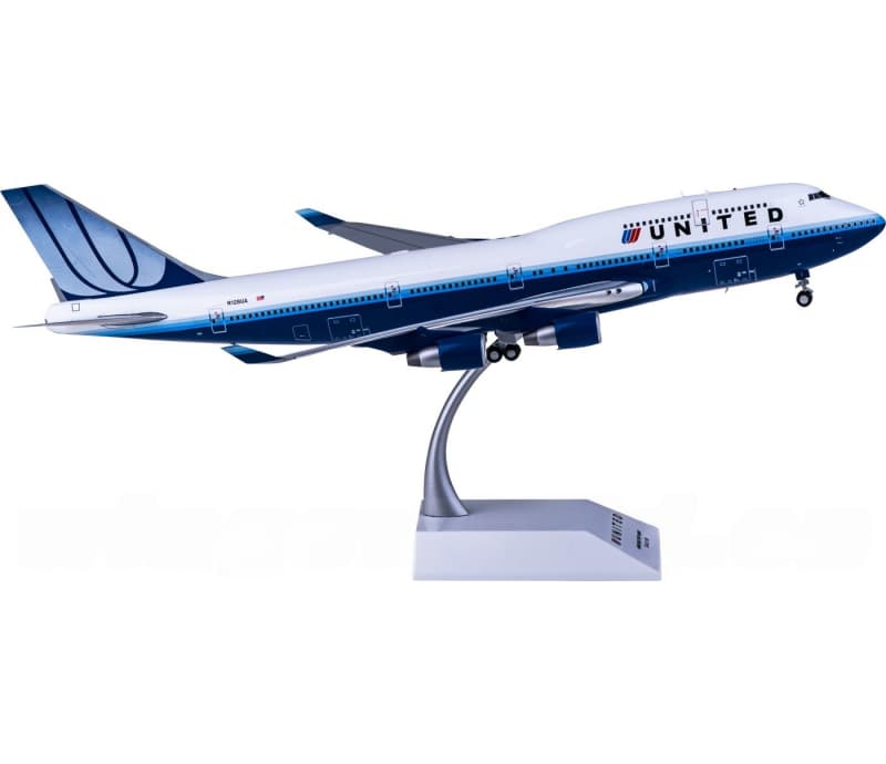 JC Wings United Airlines Boeing 747-400 N128UA 1:200 Aircraft Pre-built  Airliner Model Display