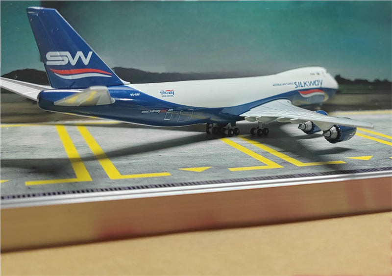 Herpa Silk Way West Airlines Boeing 747-8FTM VQ-BWY AZERBAIJAN CARGO 1:500 Aircraft Pre-built Model