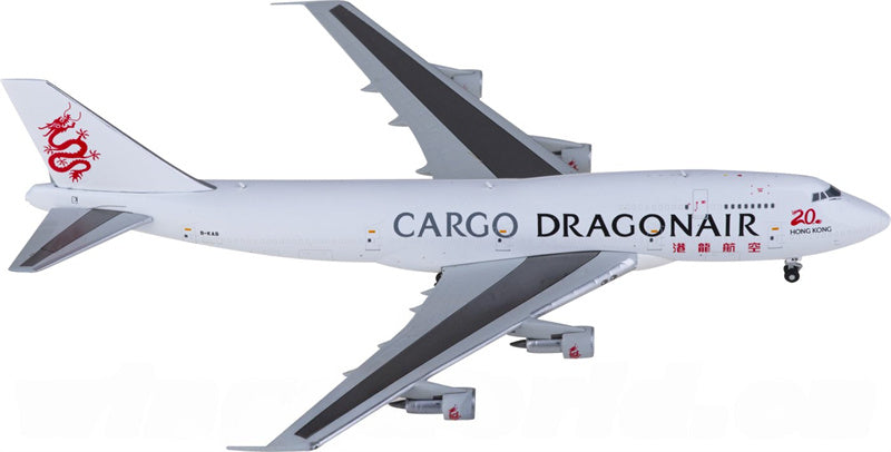 JC Wings Dragonair Cargo Boeing 747-300M(SF) B-KAB 1:400 Diecast Model view 1