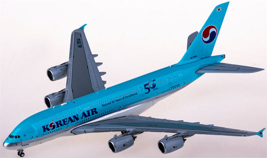 JC Wings Korean Air Airbus A380 HL7614 50 Years 1:400 Diecast Model view 1