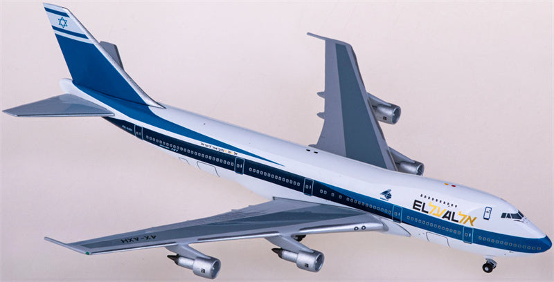 AeroClassics El Al Boeing 747-200 4X-AXH Blue 1:400 Diecast Model view 4