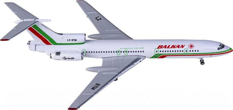 Phoenix Balkan Bulgarian Airlines for Tupolev TU-154B LZ-BTM 1:400 Airplane Pre-built  Airliner Model Display