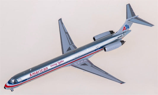 NG Models American Airlines McDonnell Douglas MD-82 N214AA 1:400 Diecast Model view 1