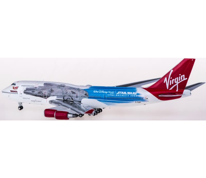 JC Wings Virgin Atlantic Boeing 747-400 G-VLIP Flaps Down 1:400 Aircraft Pre-built  Airliner Model Display