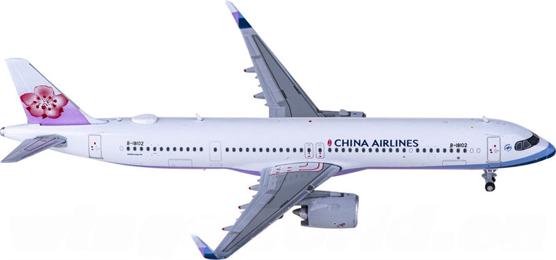 JC Wings China Airlines for Airbus A321neo B-18102 1:400 Airplane Pre-built  Airliner Model Display