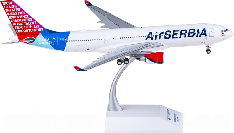 JC Wings 1:200 Air Serbia Airbus A330-200 YU-ARA Diecast Model view 3