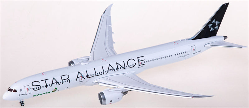 JC Wings EVA Air Boeing 787-10 Dreamliner B-17812 Star Alliance Flaps Down 1:400 Diecast Model view 1