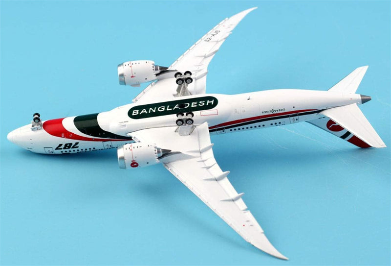JC Wings 1:400 Biman Bangladesh Airlines Boeing 787-8 S2-AJS Flaps down DIECAST Model