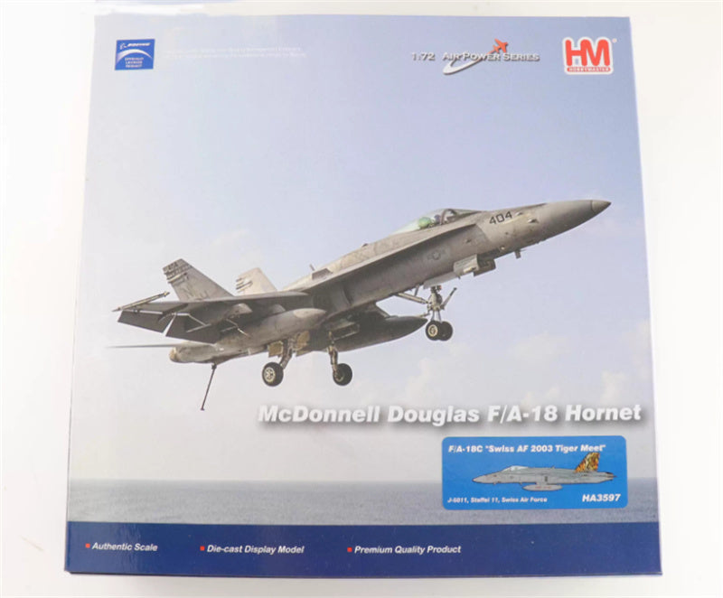 HOBBY MASTER F/A-18C Swiss AF 2003 Tiger Meet J-5011 Staffel 11 Swiss Air Force 1:72 Aircraft Pre-built Model