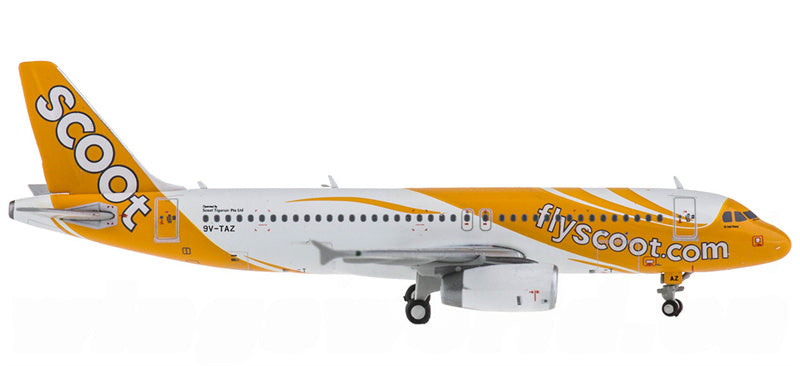 JC Wings Scoot Airbus A320 9V-TAZ 1:400 Diecast Model view 4
