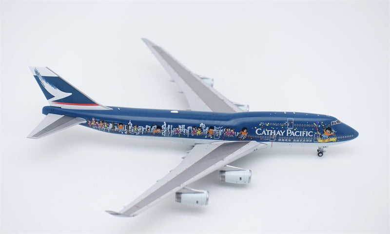 YY Wings Cathay Pacific Boeing 747-400 B-HOX Millennium Livery 1:400 Diecast Model view 2