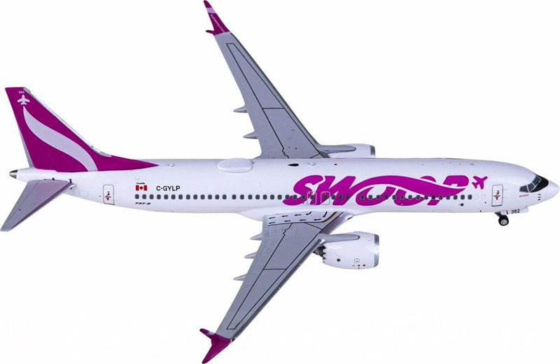 NG Models Swoop Airlines for Boeing 737 MAX 8 C-GYLP 1:400 Aircraft Pre-built Model