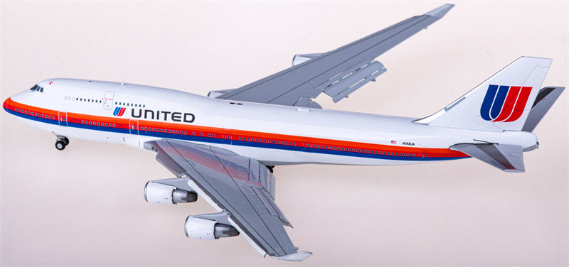 JC Wings United Airlines Boeing 747-400 N183UA Flaps Down 1:400 Diecast Model view 2