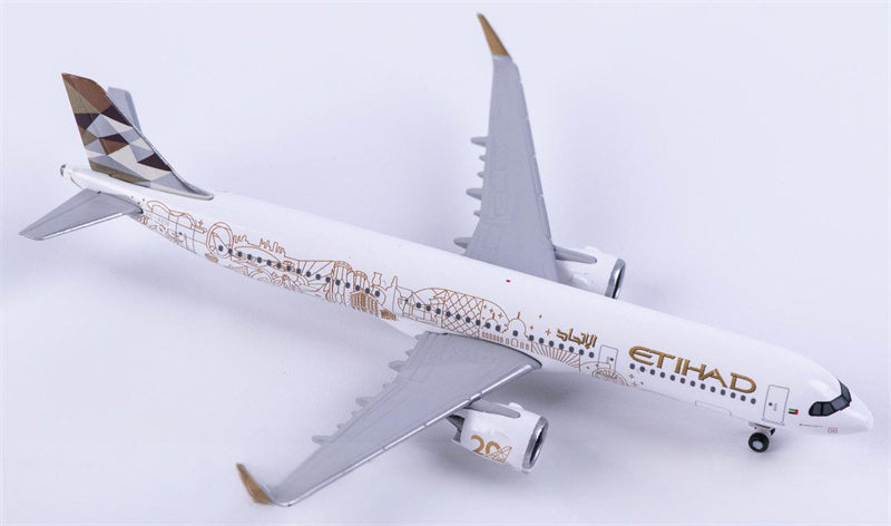 Herpa Etihad Airways Airbus A321neo A6-AEN 1:500 Diecast Model view 3
