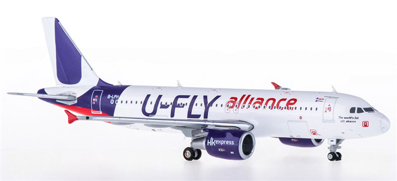 JC Wings HK Express Airbus A320 B-LPH U-fly Alliance 1:400 Diecast Model view 2