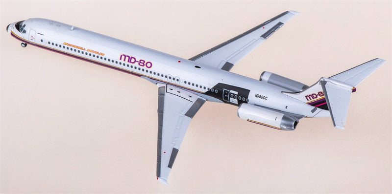 JC Wings 1:400 McDonnell Douglas MD-81 N980DC Diecast Model view 4