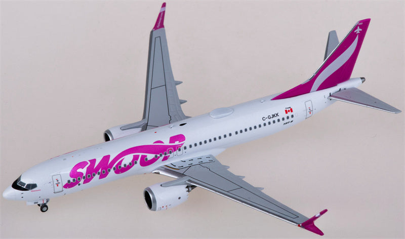 NG Models Swoop Airlines for Boeing 737 MAX 8 C-GJKK 1:400 Airplane Pre-built  Airliner Model Display