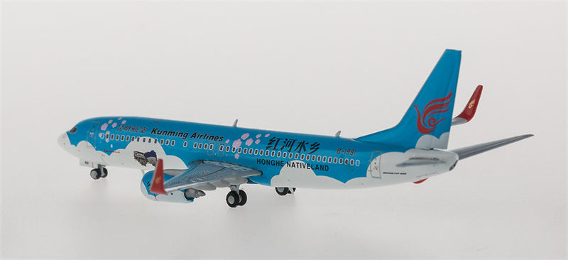 JC Wings Kunming Airlines Boeing 737-800 B-1991 Honghe Nativeland 1:400 Diecast Model view 3