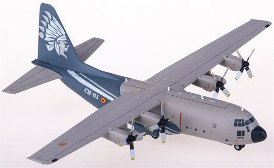 Herpa Belgian Air Component Lockheed C-130H Hercules CH-01 1:200 Diecast Model view 1