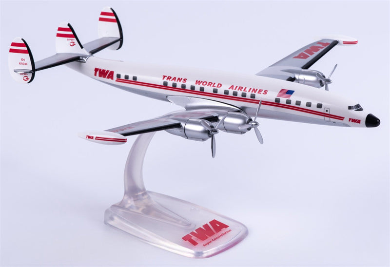 Herpa TWA Trans World Airlines Lockheed L-1049G N7104C 1:125 PLUG-IN Diecast Model view 4