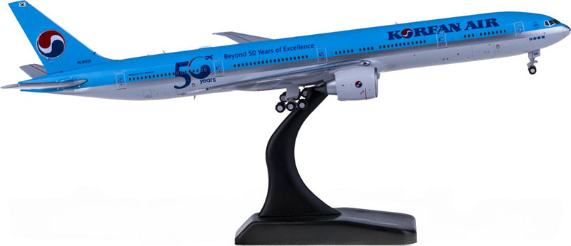 JC Wings Korean Air Boeing 777-300ER HL8008 50 Years 1:400 Diecast Model view 2