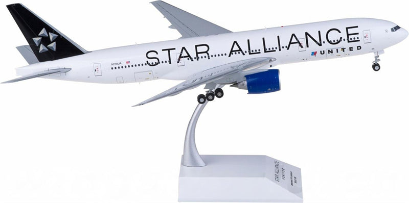 JC Wings United Airlines Boeing 777-200ER N218UA Star Alliance 1:200 Diecast Model view 1