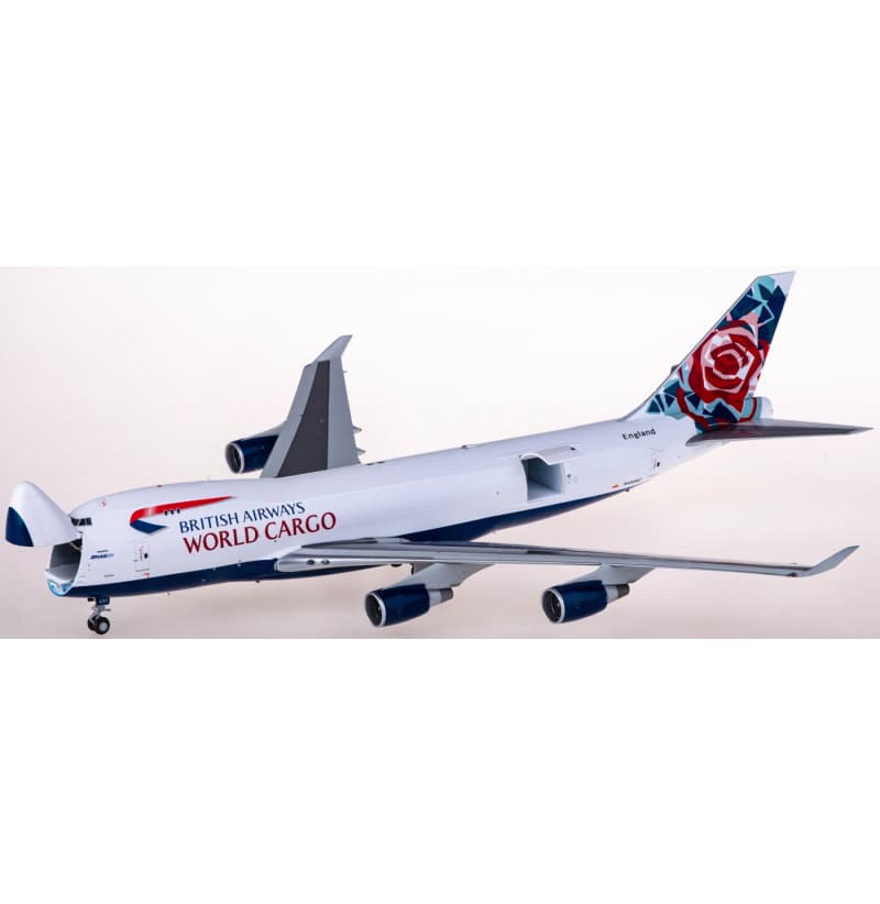 JC Wings British Airways Boeing 747-400F N495MC Interactive Series 1:200 Aircraft Pre-built  Airliner Model Display