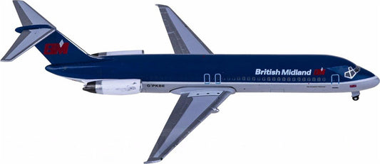 AeroClassics British Midland for McDonnell Douglas DC-9-32 G-PKBE 1:400 Airplane Pre-built  Airliner Model Display