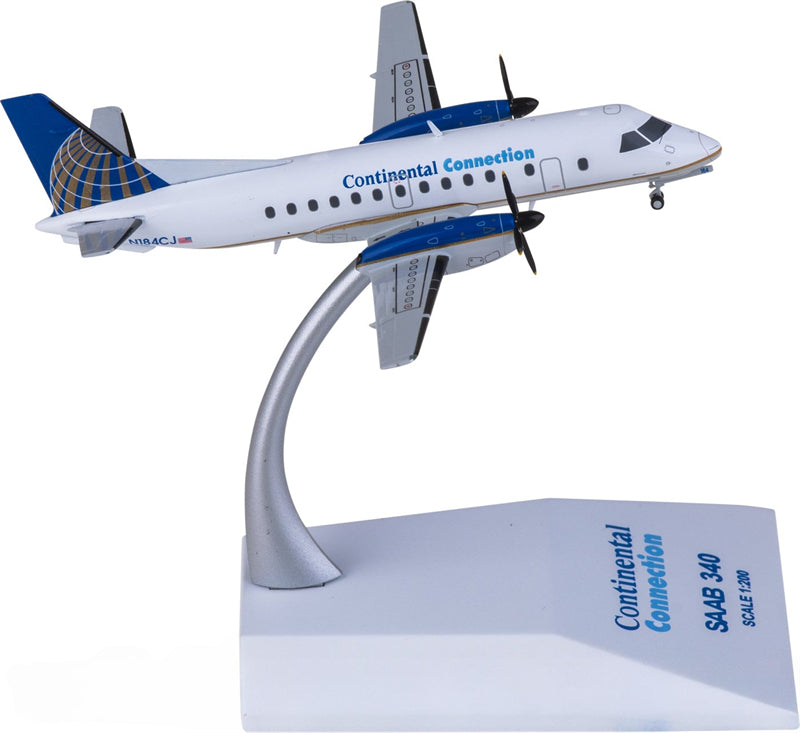 JC Wings Continental Airlines Saab 340B N184CJ 1:200 Diecast Model view 1