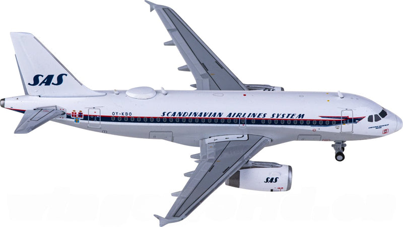 JC Wings SAS Airbus A319 OY-KBO 1:400 Diecast Model view 2