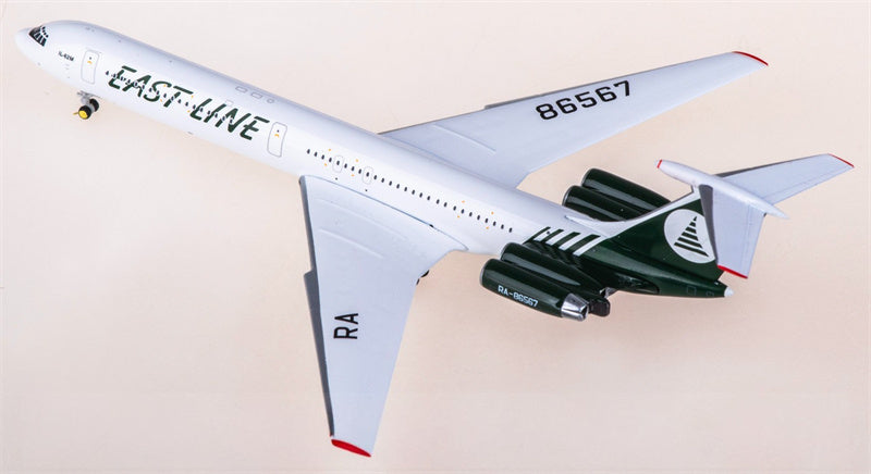 Phoenix 1:400 East Line Airlines Ilyushin IL-62M RA-86567 Diecast Model view 3