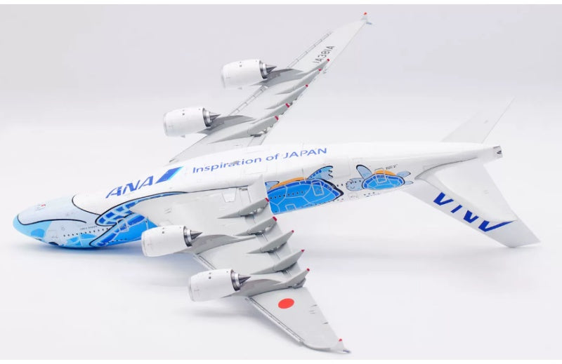SQ Wings 1:200 ANA A380 JA381A Flaps down DIECAST Model