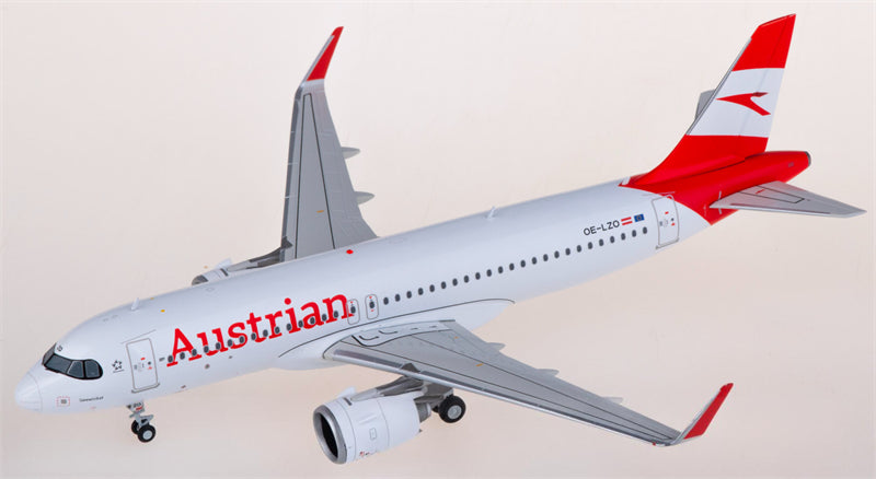 for JC Wings for Austrian Airlines for Airbus A320neo OE-LZO 1:200 Airplane Pre-built Airliner Model Display