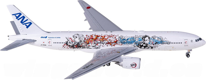 JC Wings ANA Boeing 777-200ER JA745A Flaps Down 1:400 Diecast Model view 4
