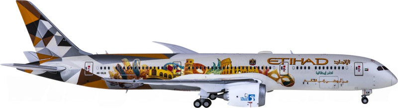 JC Wings Etihad Airways Boeing 787-9 Dreamliner A6-BLH Choose Italy Livery 1:400 Diecast Model view 4
